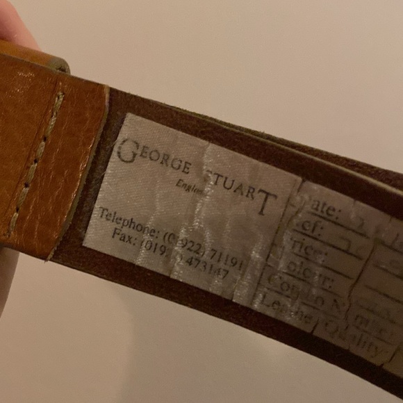 George Stuart England Leather Belt - Picture 3 of 3